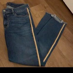 EUC A&F Stripe Skinny Ankle Jeans w Size 2 (26R)